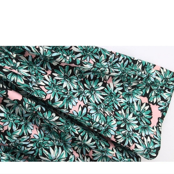 Zara floral print poplin puff sleeve dress size small - Picture 8 of 12